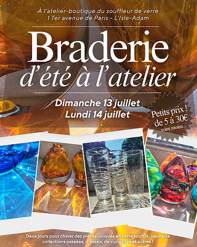Braderie d'été à l'atelier Cyril-John Rousseau