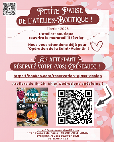 Pause Atelier-Boutique février 2026