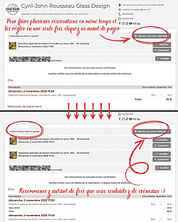 Pour réserver plusieurs créneaux (sur ordinateur)