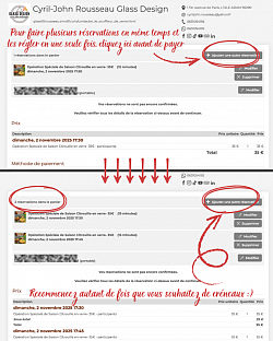 Pour réserver plusieurs créneaux (sur ordinateur)