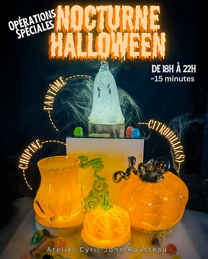 Nocturne spéciale Halloween le 31 octobre Cyril-John Rousseau fantôme citrouille chopine